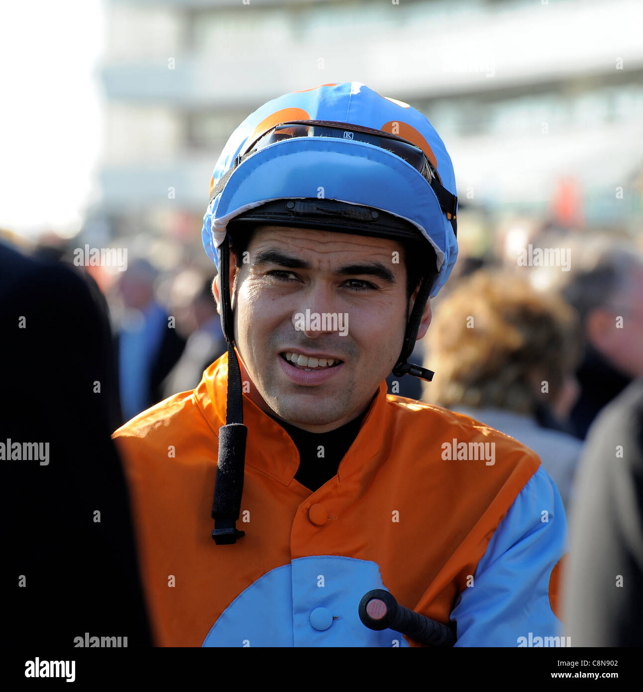 LEE NEWMAN JOCKEY DONCASTER RACECOURSE DONCASTER ENGLAND 22 October 2011 Stock Photo