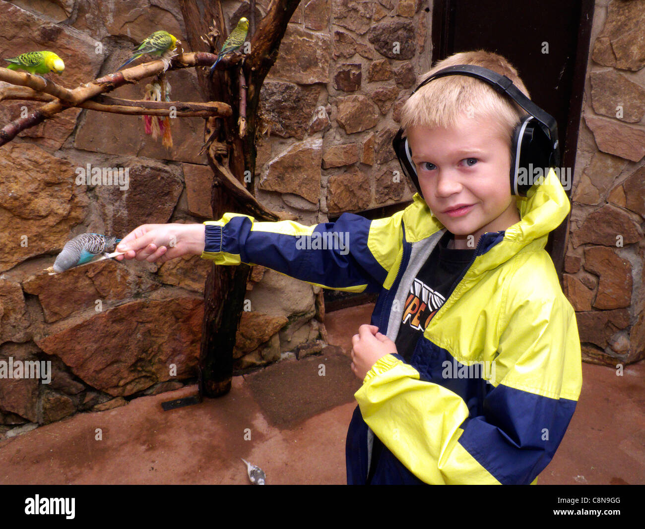 Victor Woodman feeding the birds Cheyenne Mountain Zoo Colorado USA