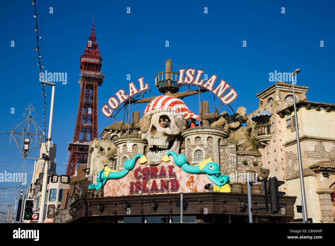 Blackpool tower and Coral Island, Blackpool, UK Stock Photo Alamy Blackpool tower and Coral Island, Blackpool, UK Stock Photo Alamy