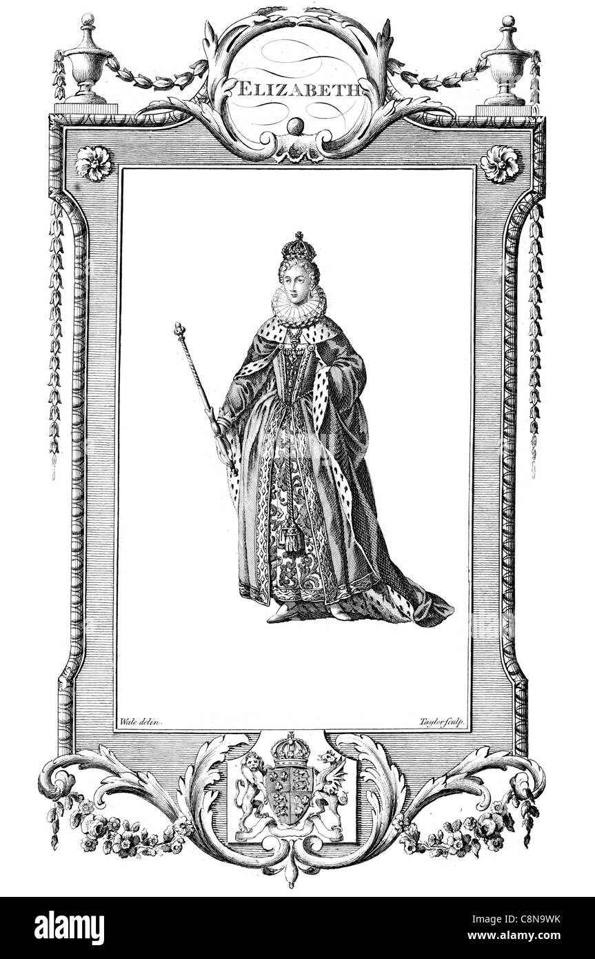 Elizabeth I 1533 1603 regnant Virgin Queen Gloriana Good Queen Bess Tudor dynasty regal royal queenly princely imperial sovereig Stock Photo