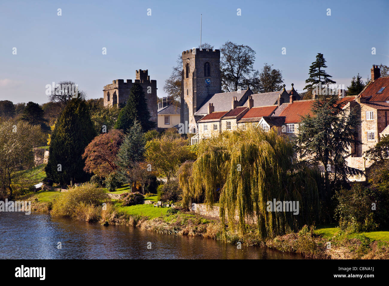West Tanfield on the River Ure, Lower Wensleydale, North Yorkshire