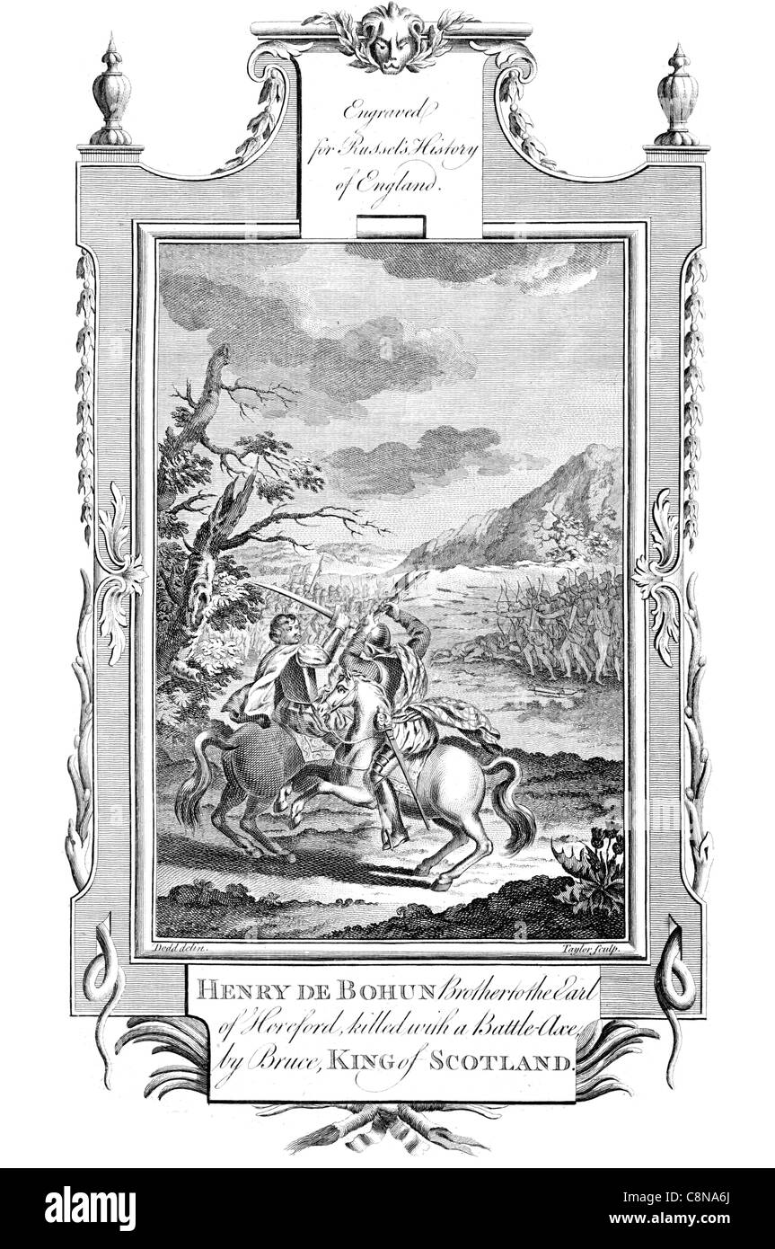 Henry De Bohun brother to the Earl of Hereford killed with a Battle Axe