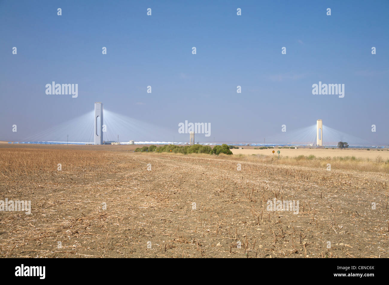 solar power station at sanlucar in seville spain Stock Photo - Alamy