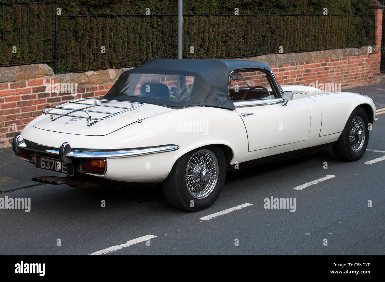 Jaguar E=Type V12 convertible Stock Photo