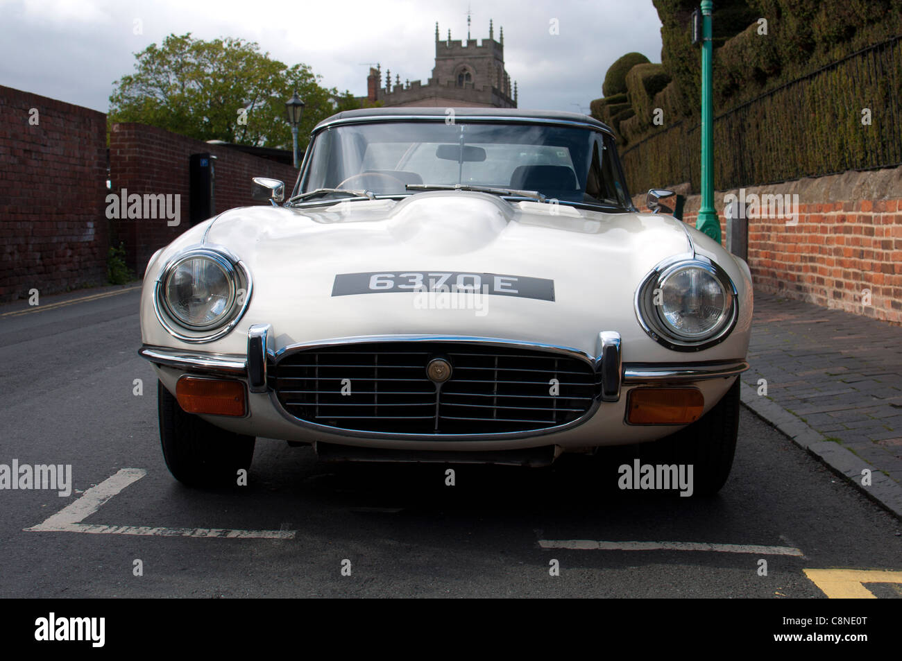 Jaguar E-Type V12 Stock Photo