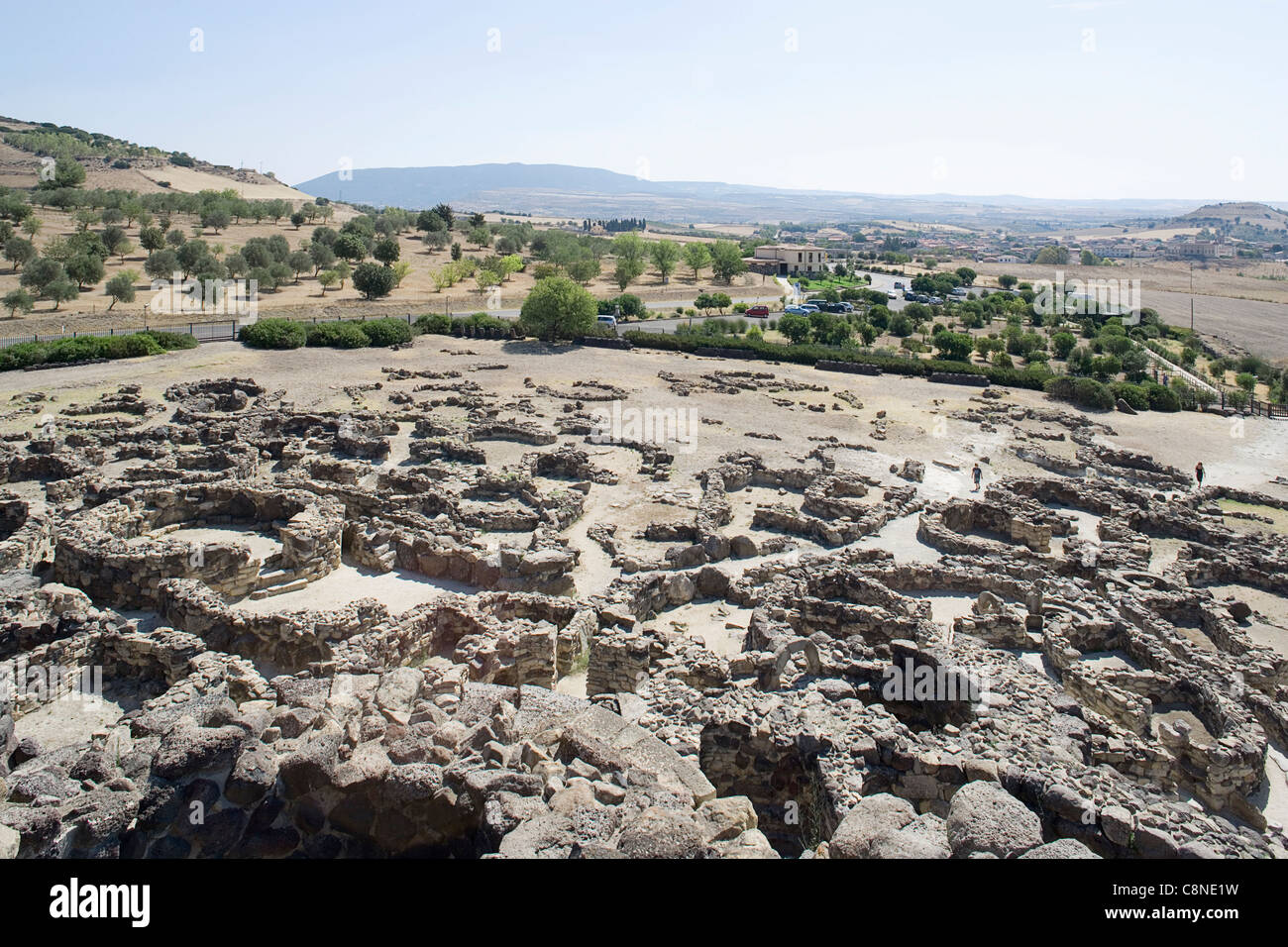 Italy, Sardinia, Nuraghe Su Nuraxi, remains of the Nuragic village Stock Photo