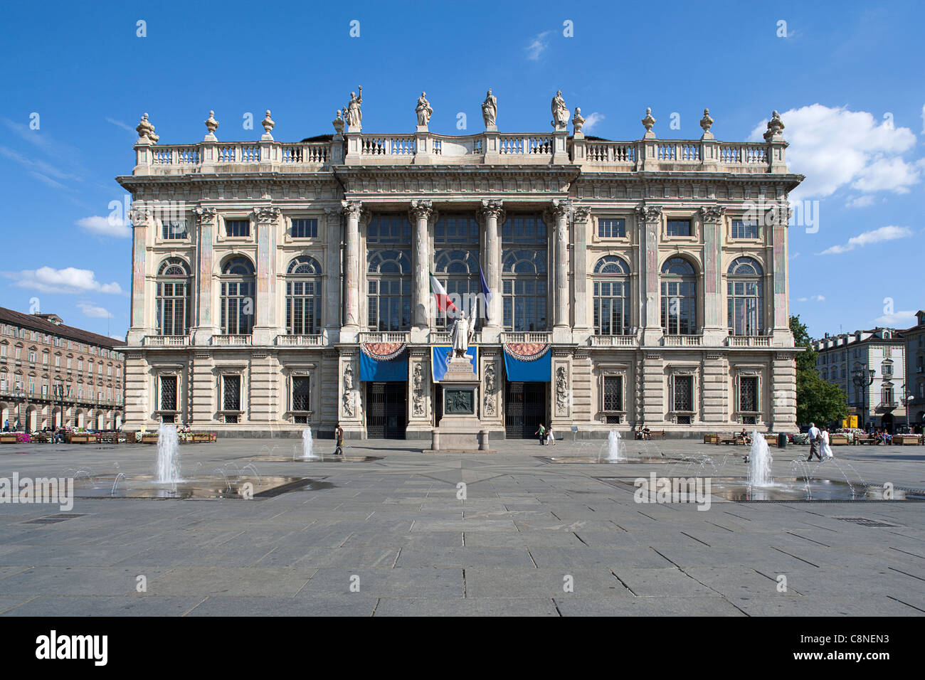 Italy, Piemonte, Turin, Piazza Castella, Palazzo Madama, Housing museum of ancient art Stock Photo