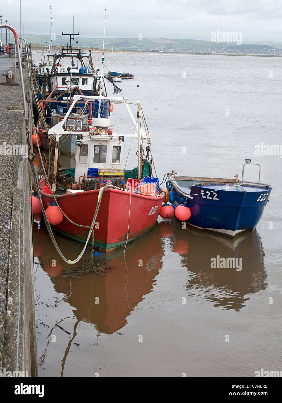Great Britain, England, North Devon, fishing boats moored on the