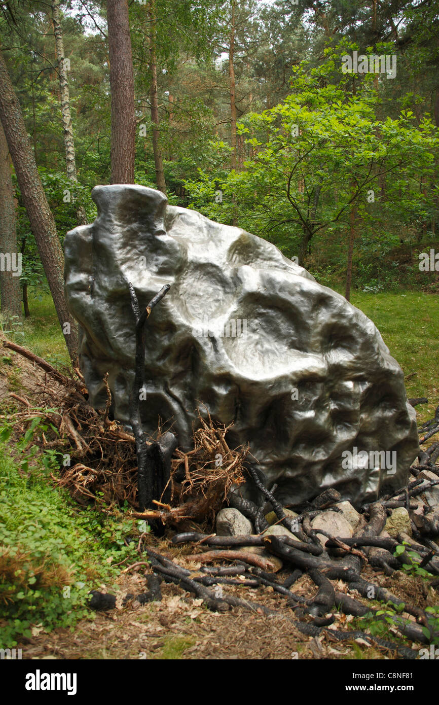 Meteorite model in Leba Park (prehistoric theme park), Poland Stock