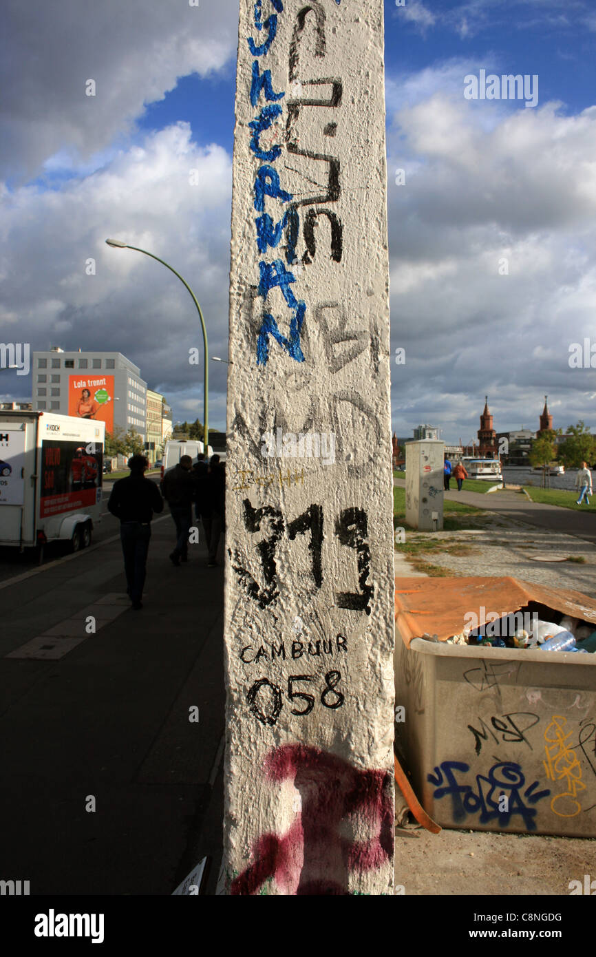 Gap in The Berlin Wall. Stock Photo