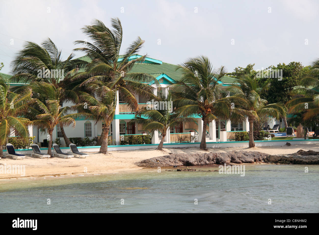 Banyan Bay Villas, San Pedro, Ambergris Caye (aka La Isla Bonita/The Beautiful Island), Barrier Reef, Belize, Caribbean, Central America Stock Photo