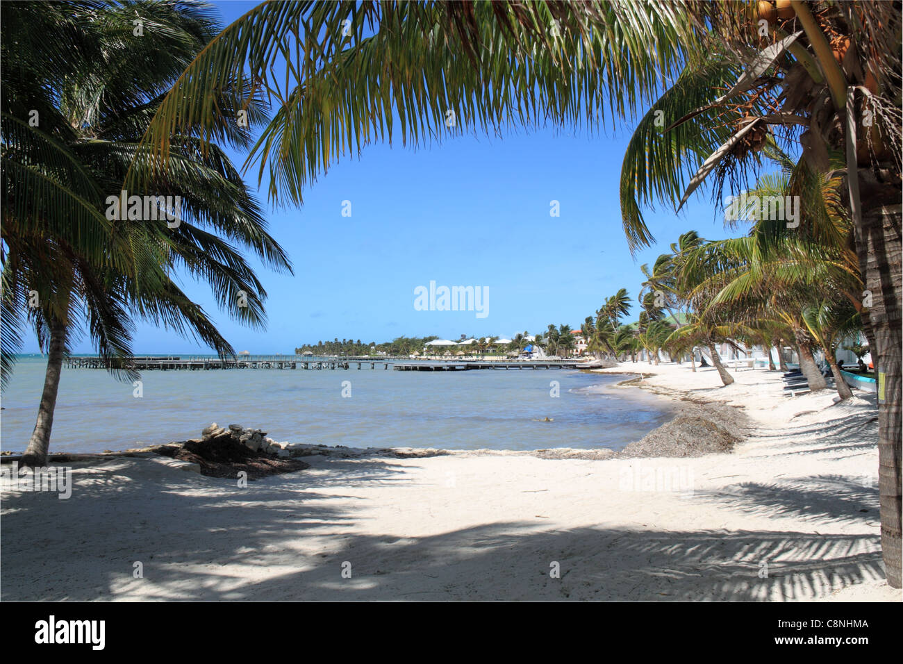 Banyan Bay Villas, San Pedro, Ambergris Caye (aka La Isla Bonita/The Beautiful Island), Barrier Reef, Belize, Caribbean, Central America Stock Photo