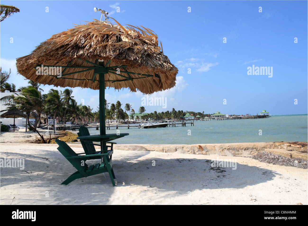 San Pedro, Ambergris Caye (aka La Isla Bonita/The Beautiful Island), Barrier Reef, Belize, Caribbean, Central America Stock Photo