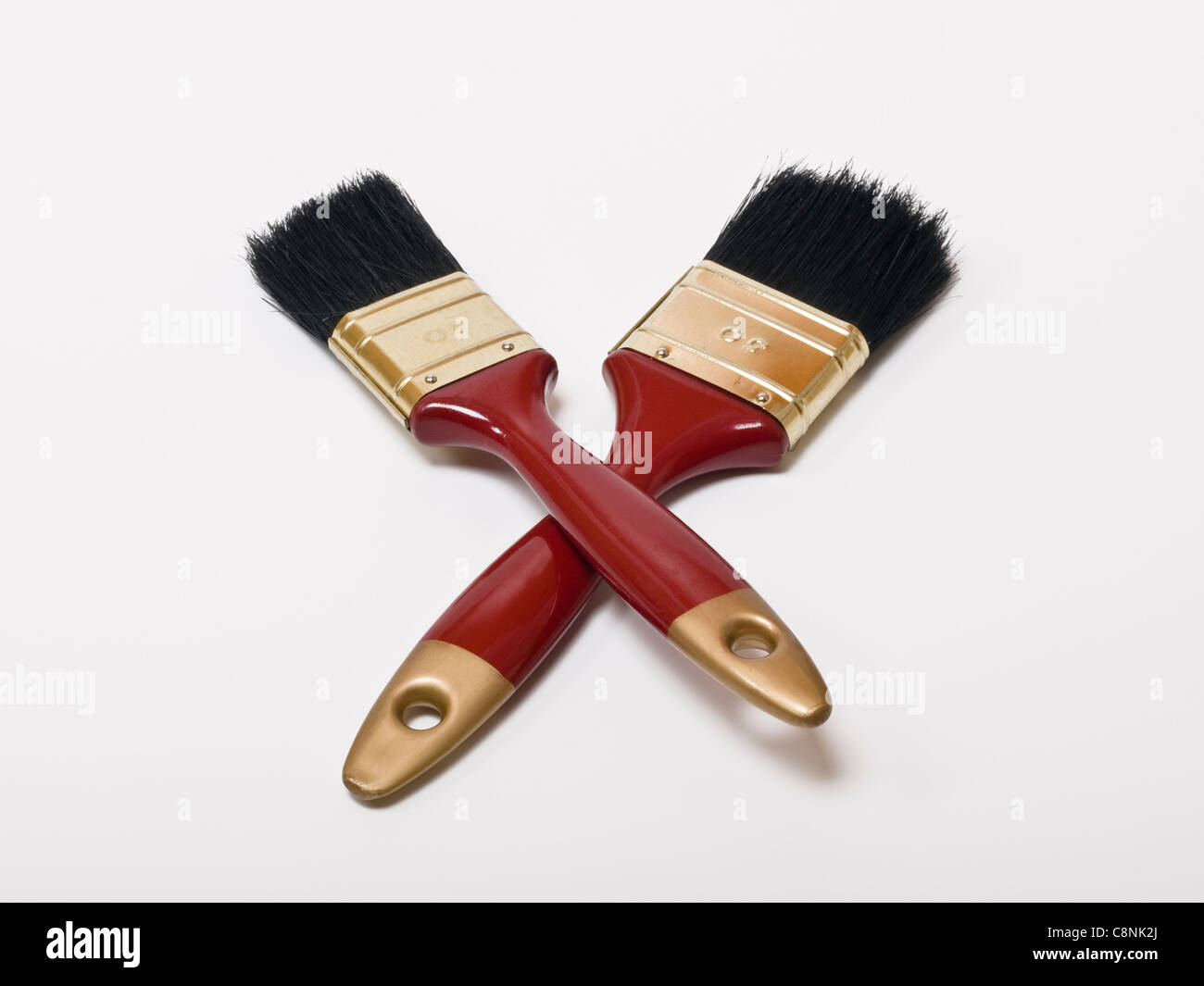 two brushes crossed Stock Photo