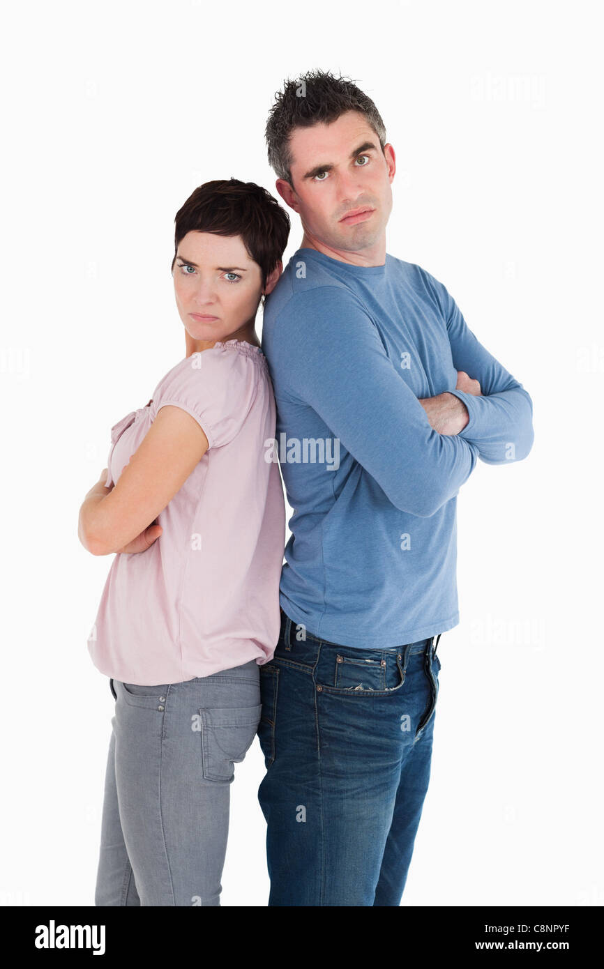 Couple mad at each other Stock Photo