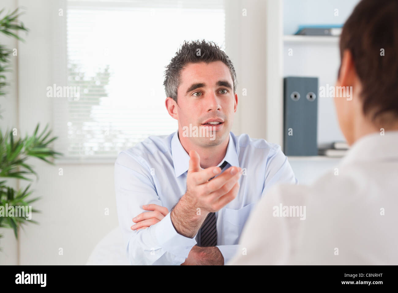 Talking to candidate hi-res stock photography and images - Alamy