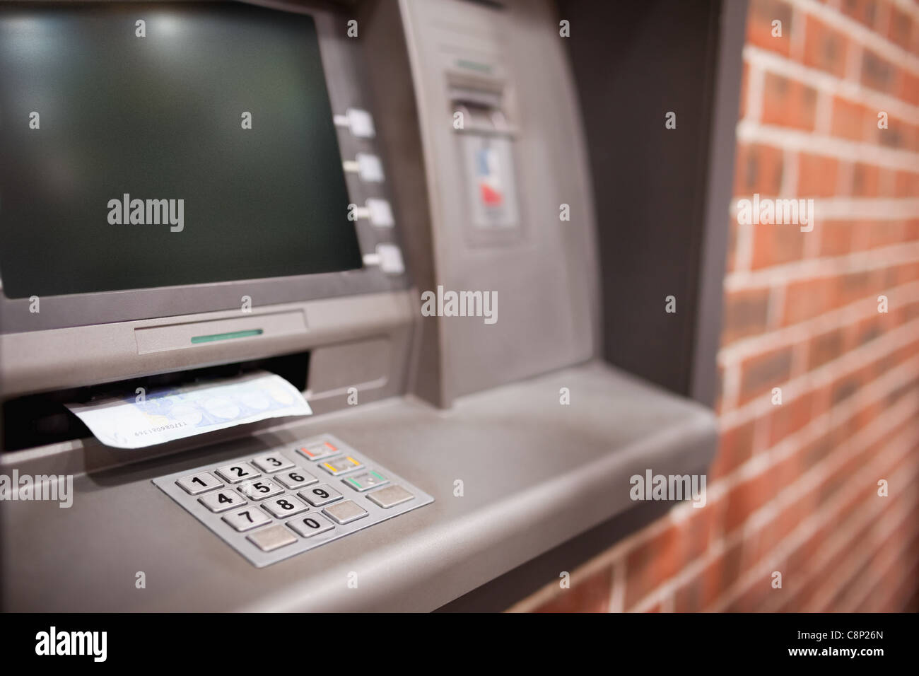 Close up of an ATM Stock Photo