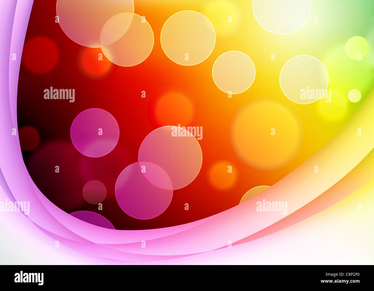 illustration of red abstract background with blurred magic neon light ...