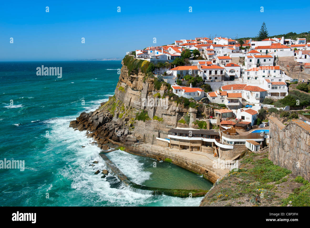 Natural pool, Azenhas do Mar, Lisbon Coast, Portugal Stock Photo