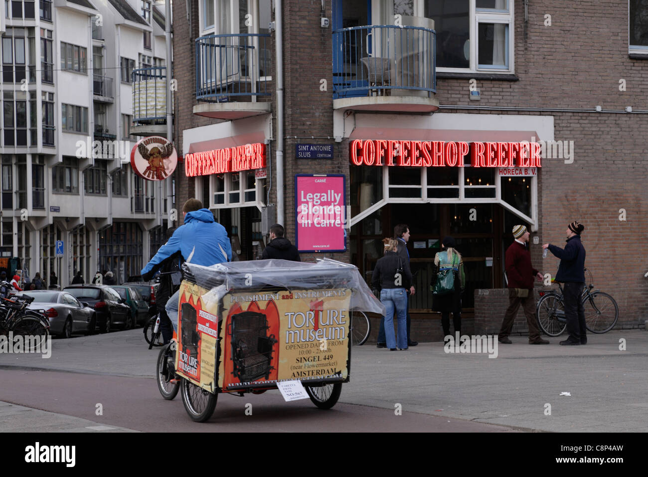 Cycle rickshaw and Brown coffee shop Coffeeshop Reefer Amsterdam ...