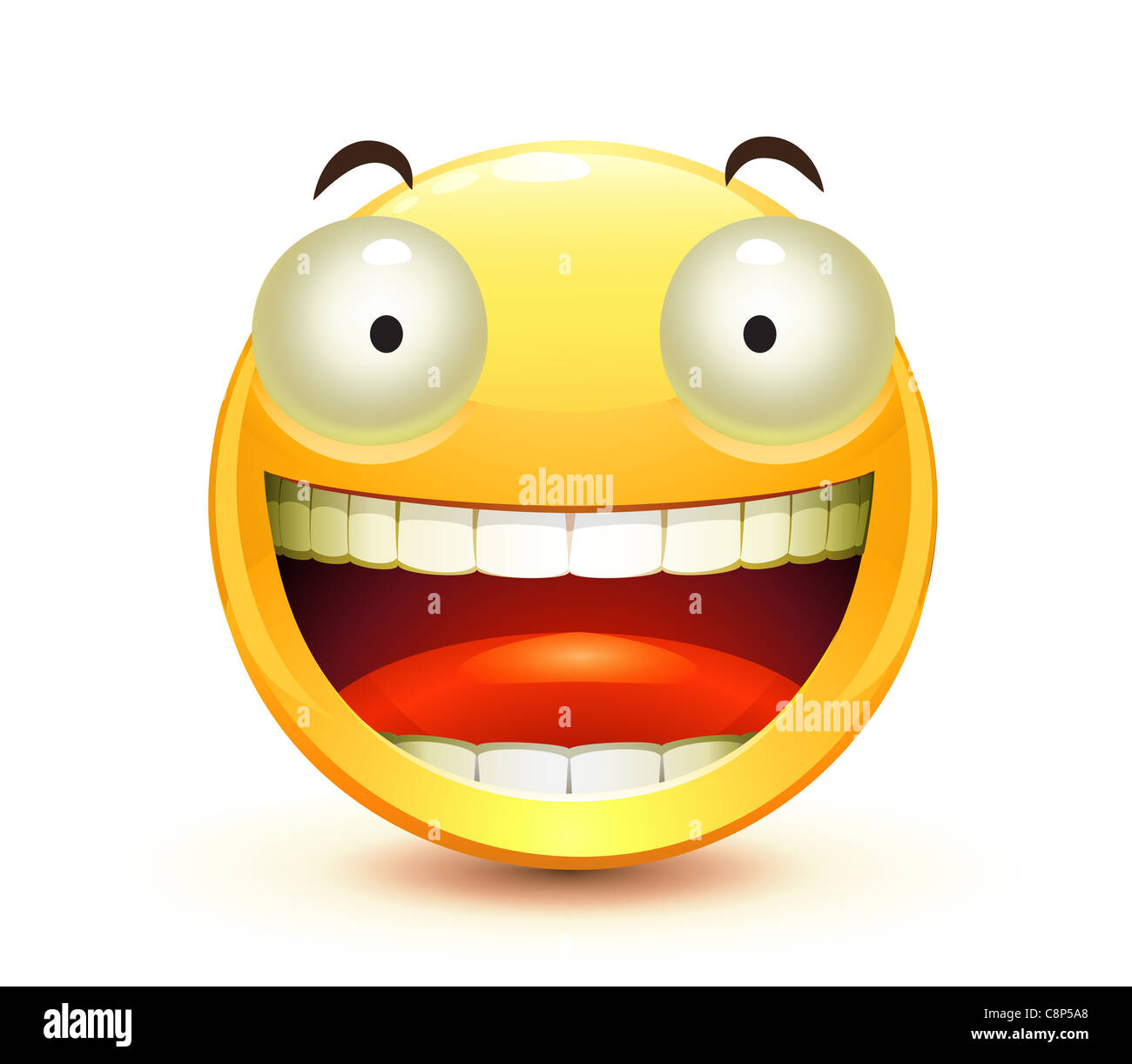 illustration of cool glossy Single Emoticon Stock Photo - Alamy