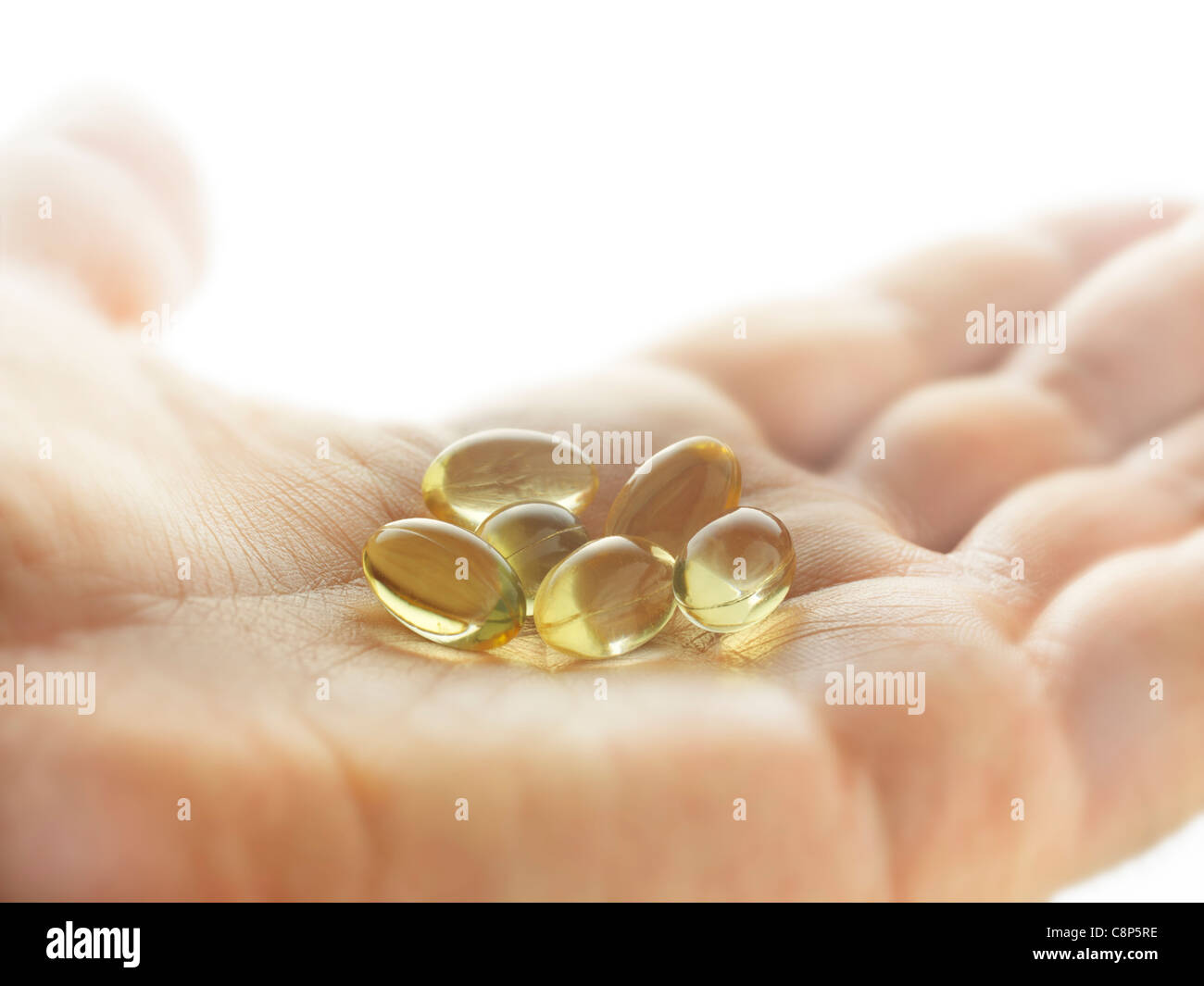 Soft Gel Capsules Filled With Vitamin E Rich Oil Stock Photo Alamy
