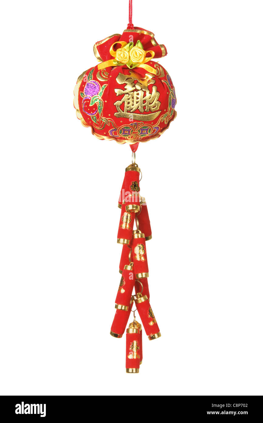 Chinese New Year Firecrackers Stock Photo
