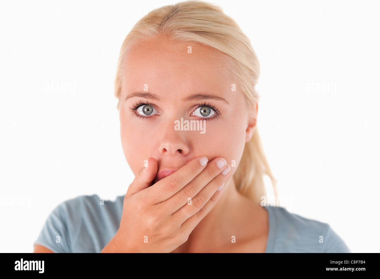 Surprised trendy woman in hi-res stock photography and images - Alamy