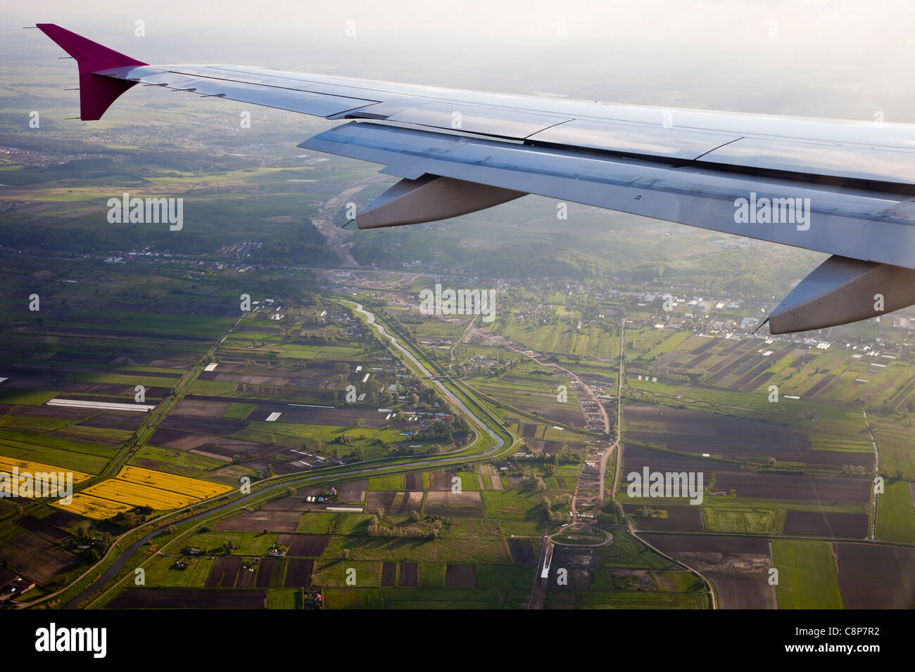 View of earth from an airplane Stock Photo - Alamy