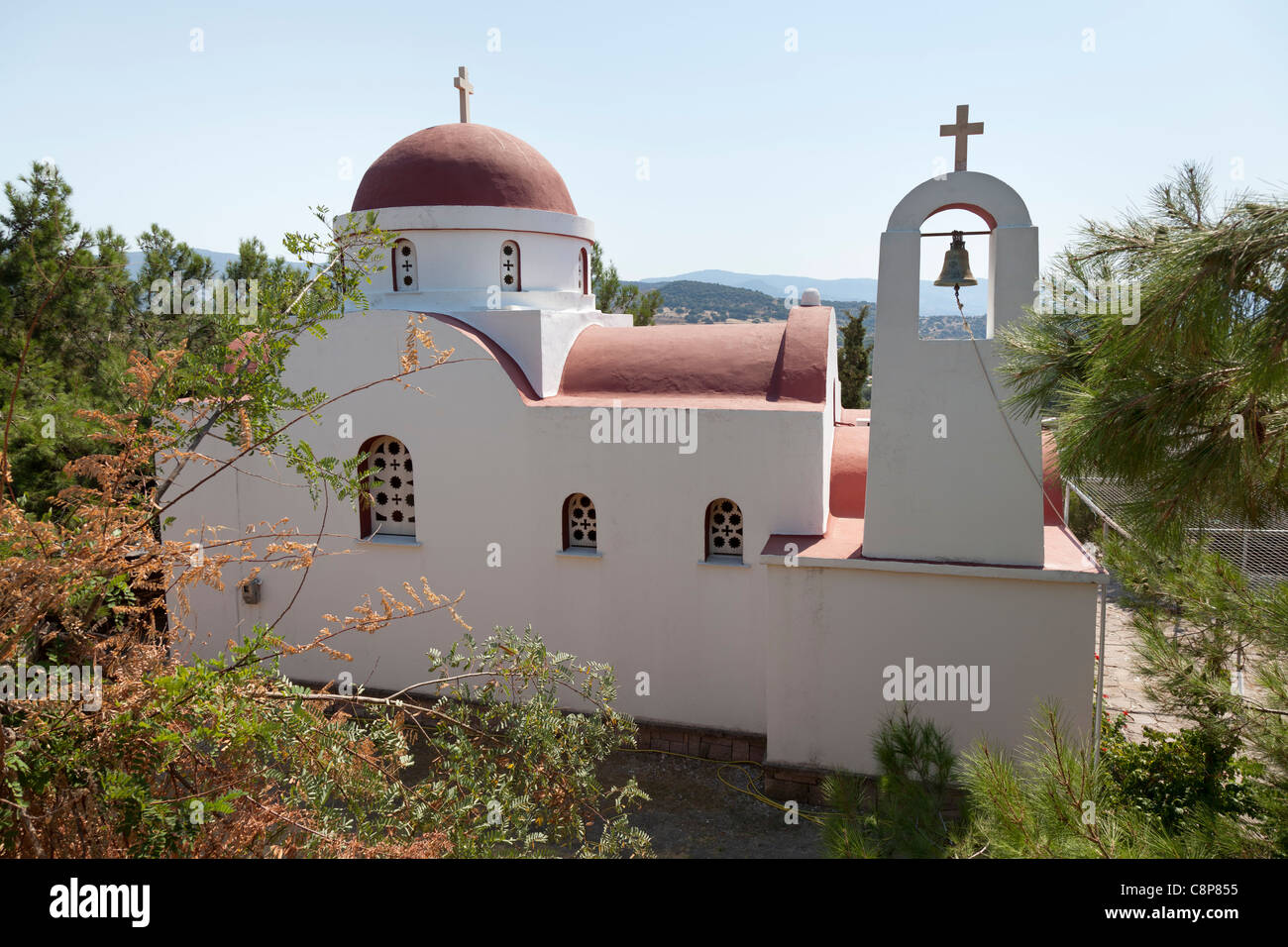 Church of Greece in Mithymna , Lesbos, Greece Stock Photo