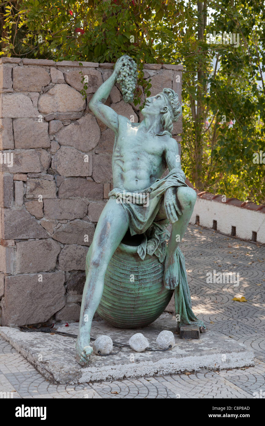Statue of Dionysos in Lesbos, Greece Stock Photo