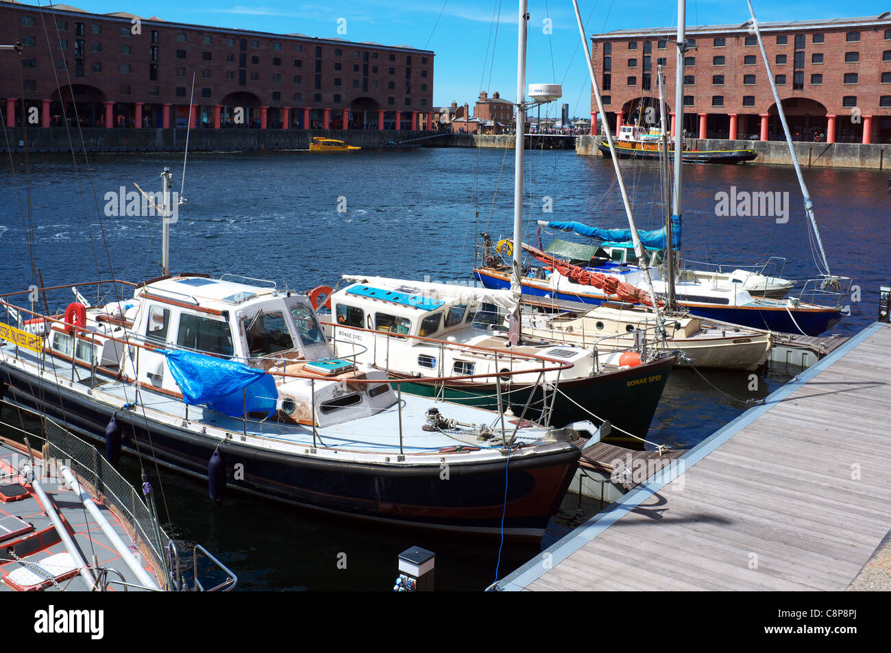 Albert Docks, Liverpool, England, UK, Great Britain. Listed as a World Heritage Site Stock Photo