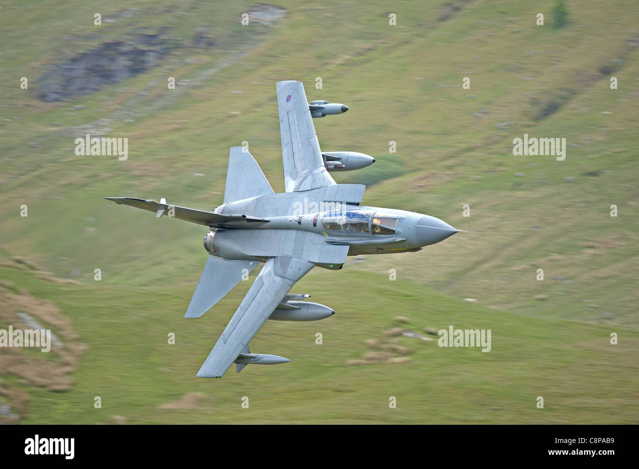 Panavia Tornado low flying training in Mid-Wales Stock Photo