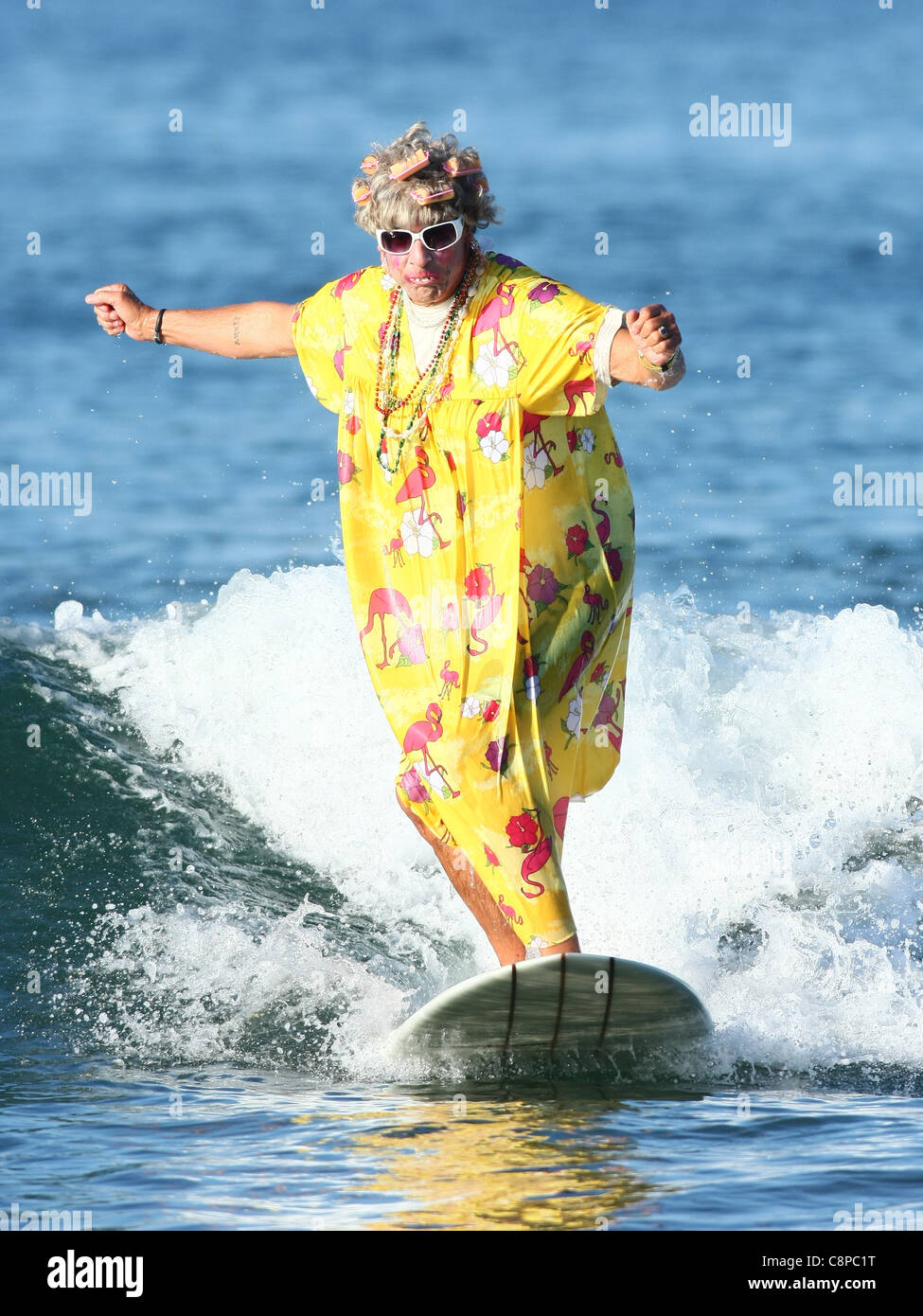 MALE SURFER AS OLD LADY BLACKIE'S HALLOWEEN COSTUME SURF CONTEST 2011