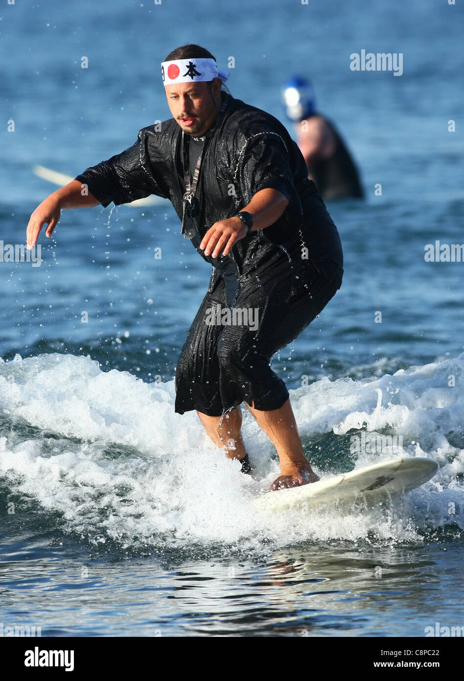 MALE SURFER KARATE SUIT BLACKIE'S HALLOWEEN COSTUME SURF CONTEST 2011