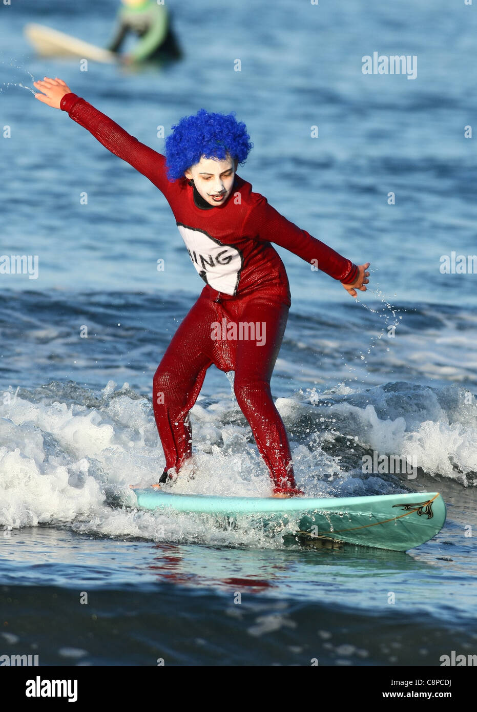 BOY SURFER AS THING 1 BLACKIE'S HALLOWEEN COSTUME SURF CONTEST 2011