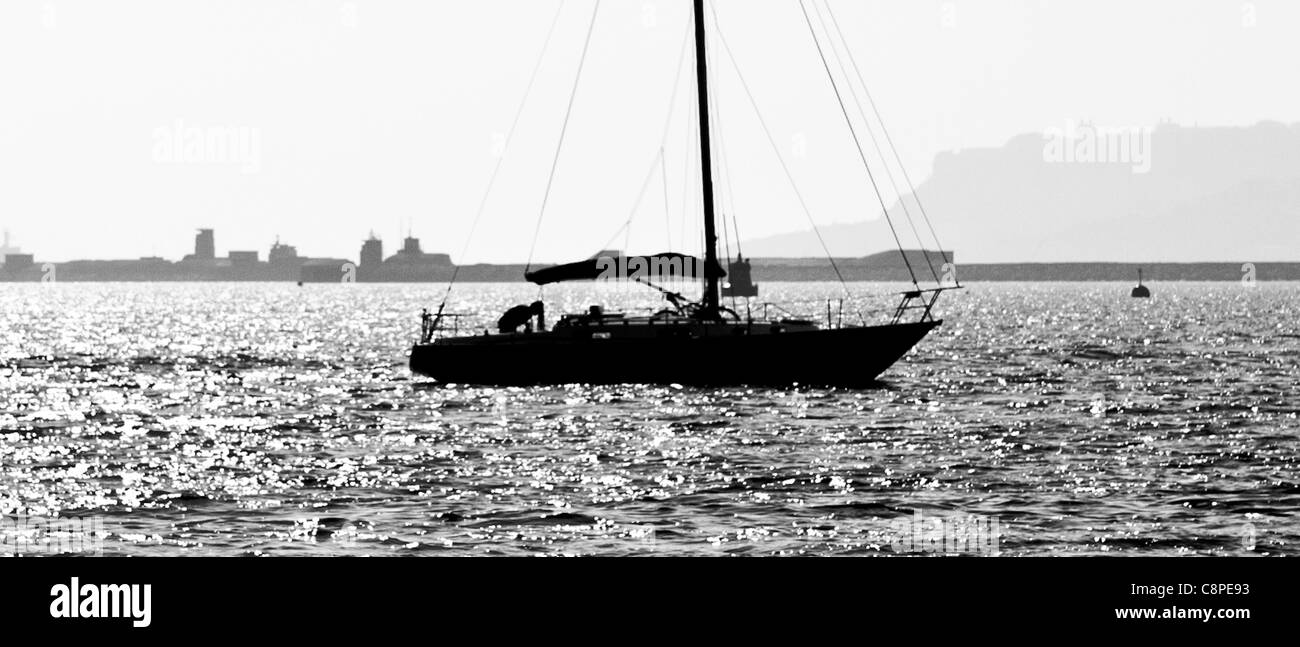 Sailing boat Black and White Stock Photos & Images - Alamy