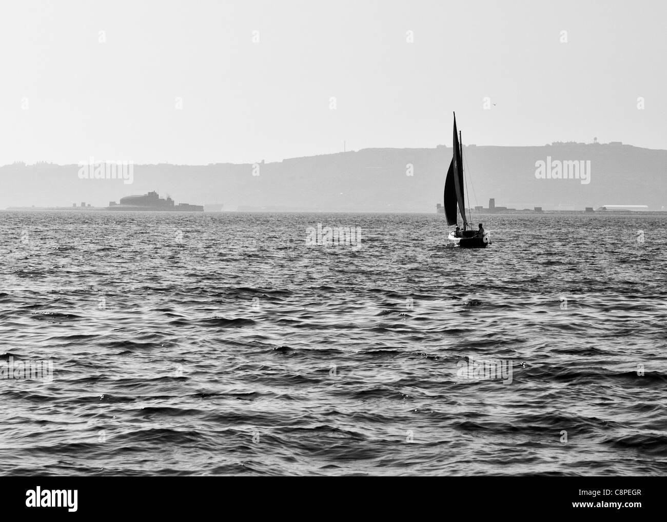 sailing boat in Weymouth harbour Stock Photo Alamy