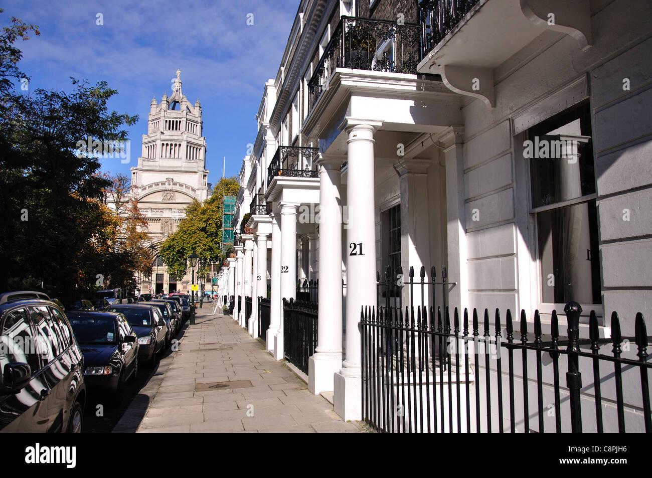 Thurloe Square showing V&A Museum, Kensington, Royal Borough of Kensington and Chelsea, London
