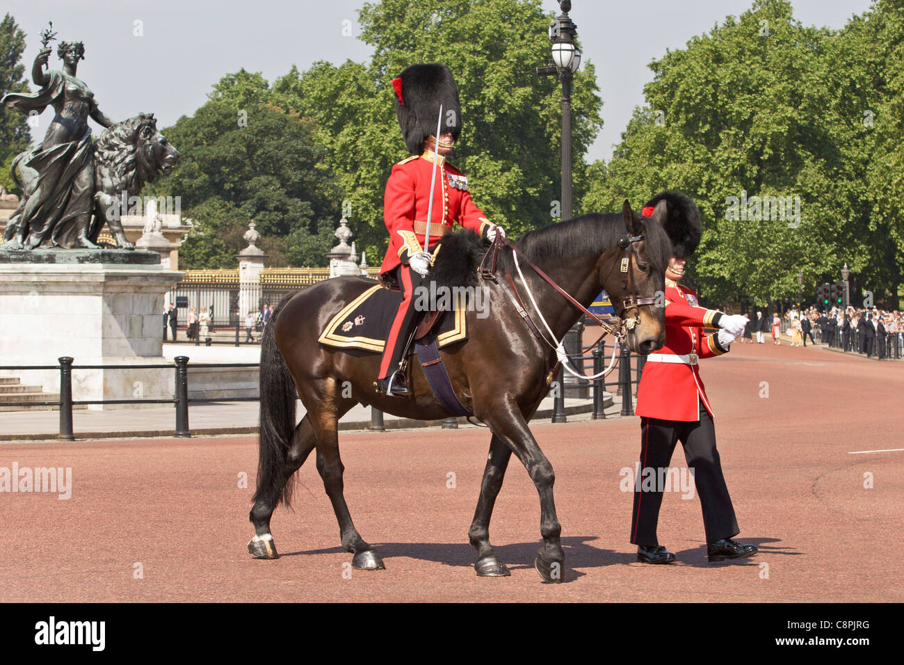 Foot Guards on Parade at Buckingham Palace, London. Stock Photo