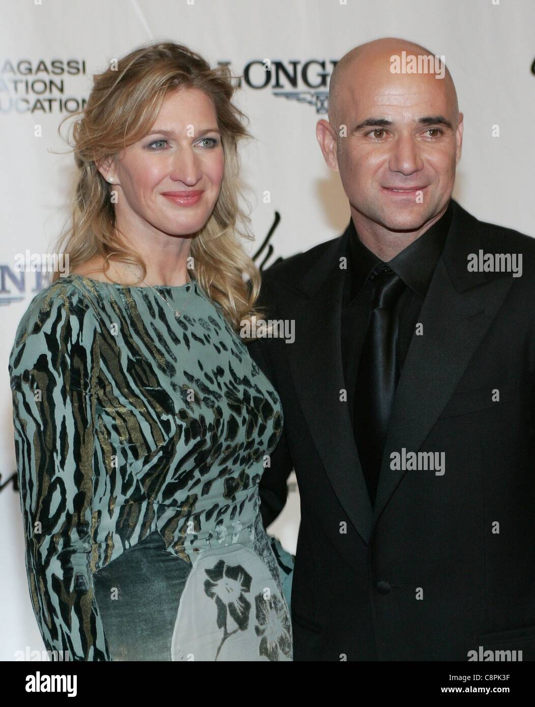 Stefanie Graf, Andre Agassi at arrivals for 16th Andre Agassi Grand Slam for Children Benefit Concert, Wynn Las Vegas, Las Vegas, NV October 29, 2011. Photo By: James Atoa/Everett Collection Stock Photo
