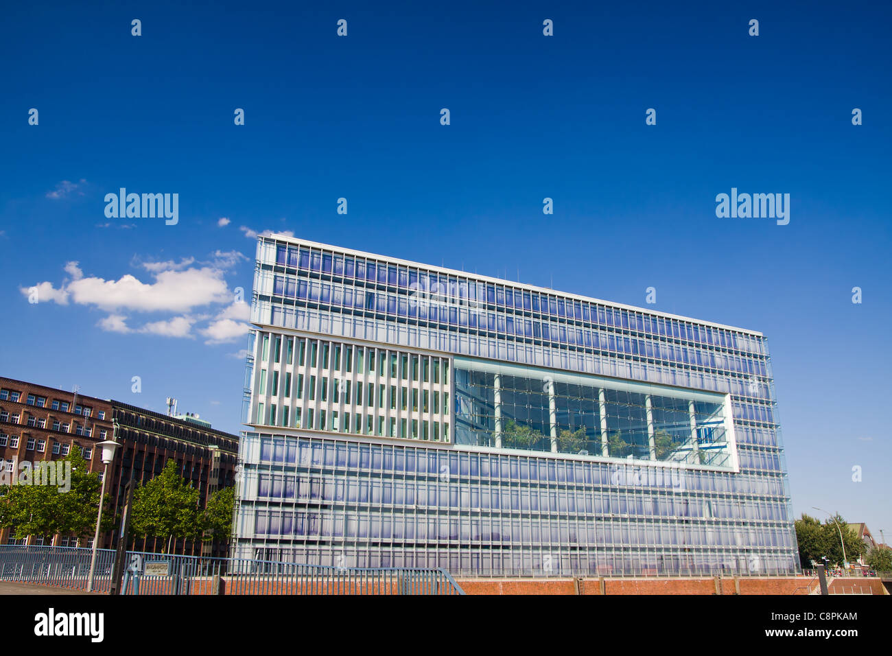 View of the modern ZDF (German Television) Building in the