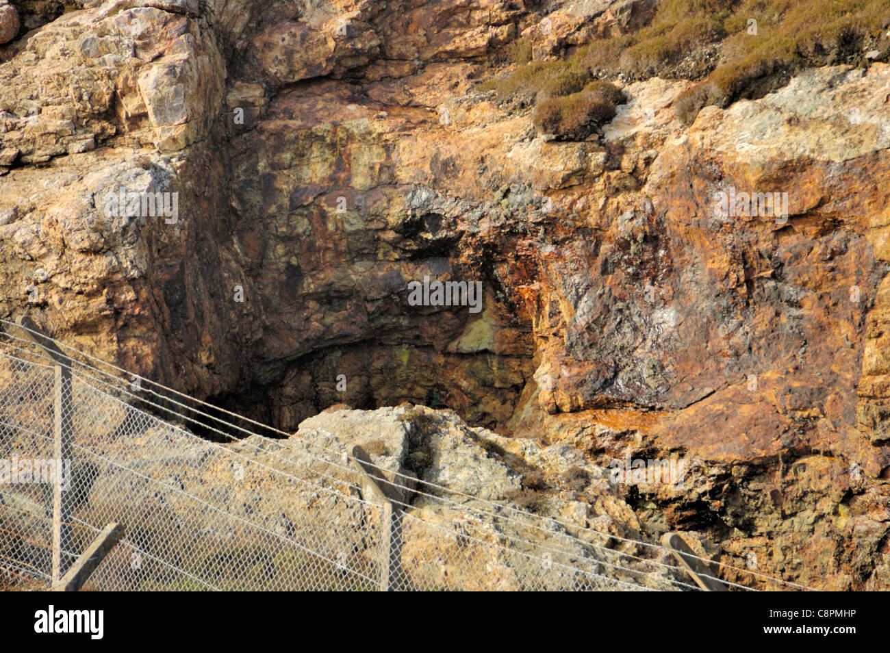 Mountain Mine, Open Stope, Allihies Stock Photo