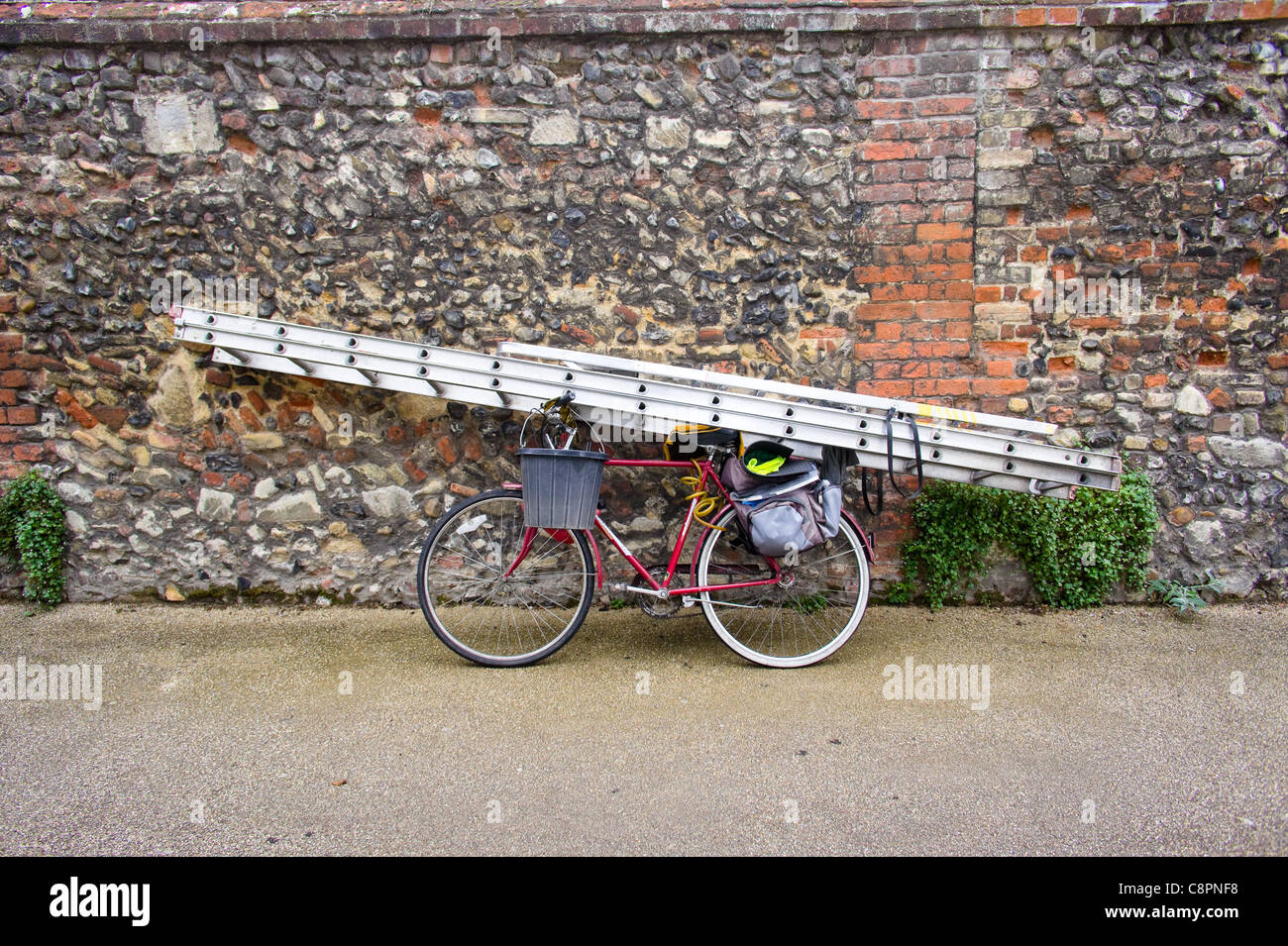 Bike with a ladder Stock Photo Alamy