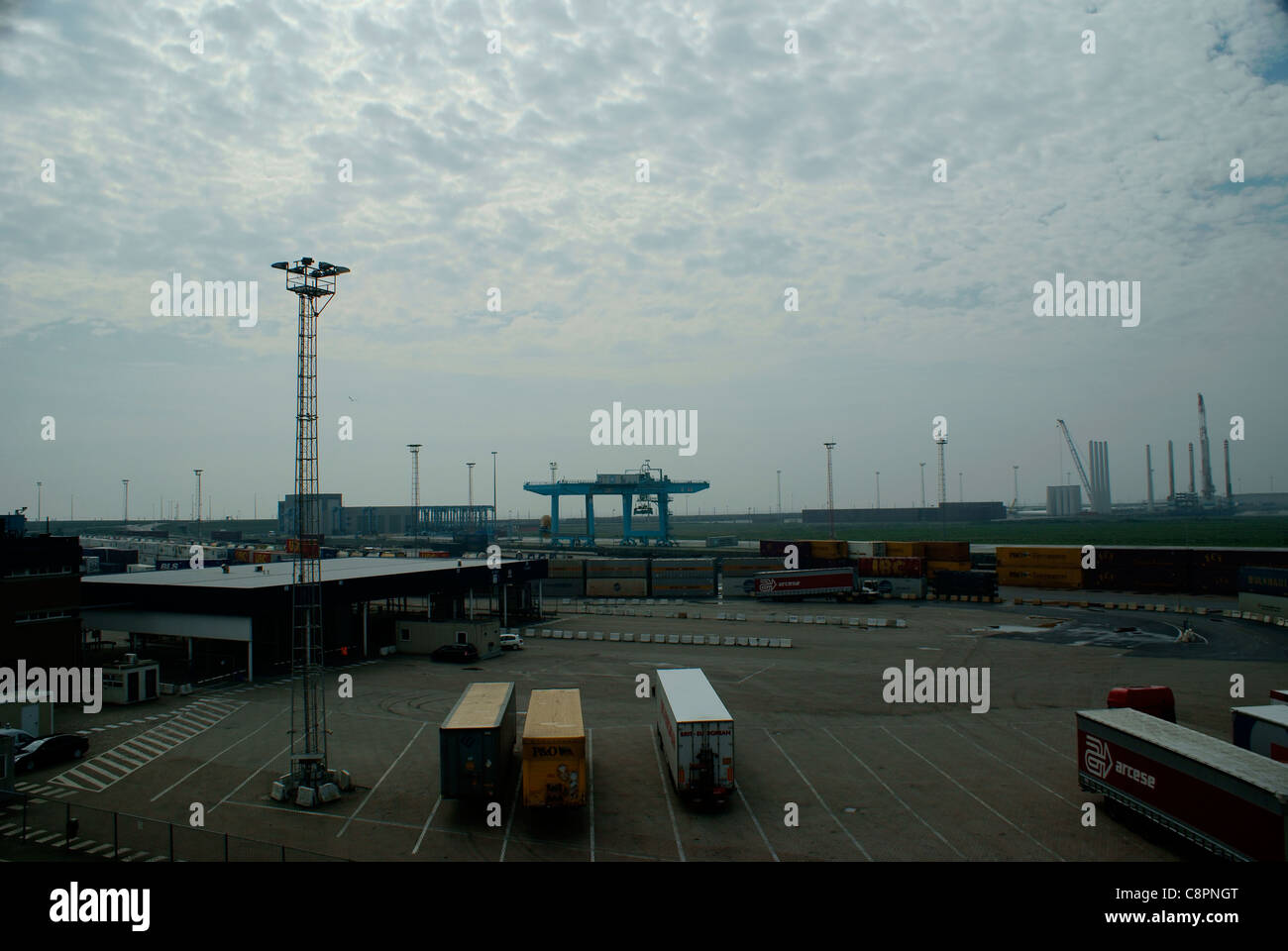 The port of Zeebrugge and Bruges in Belgium Stock Photo