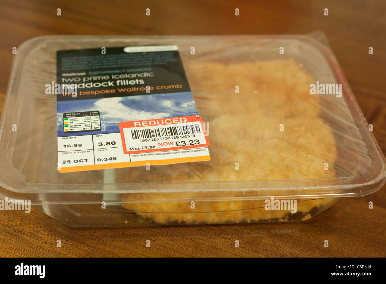 Haddock fillets from Waitrose, reduced in price, October 2011 Stock