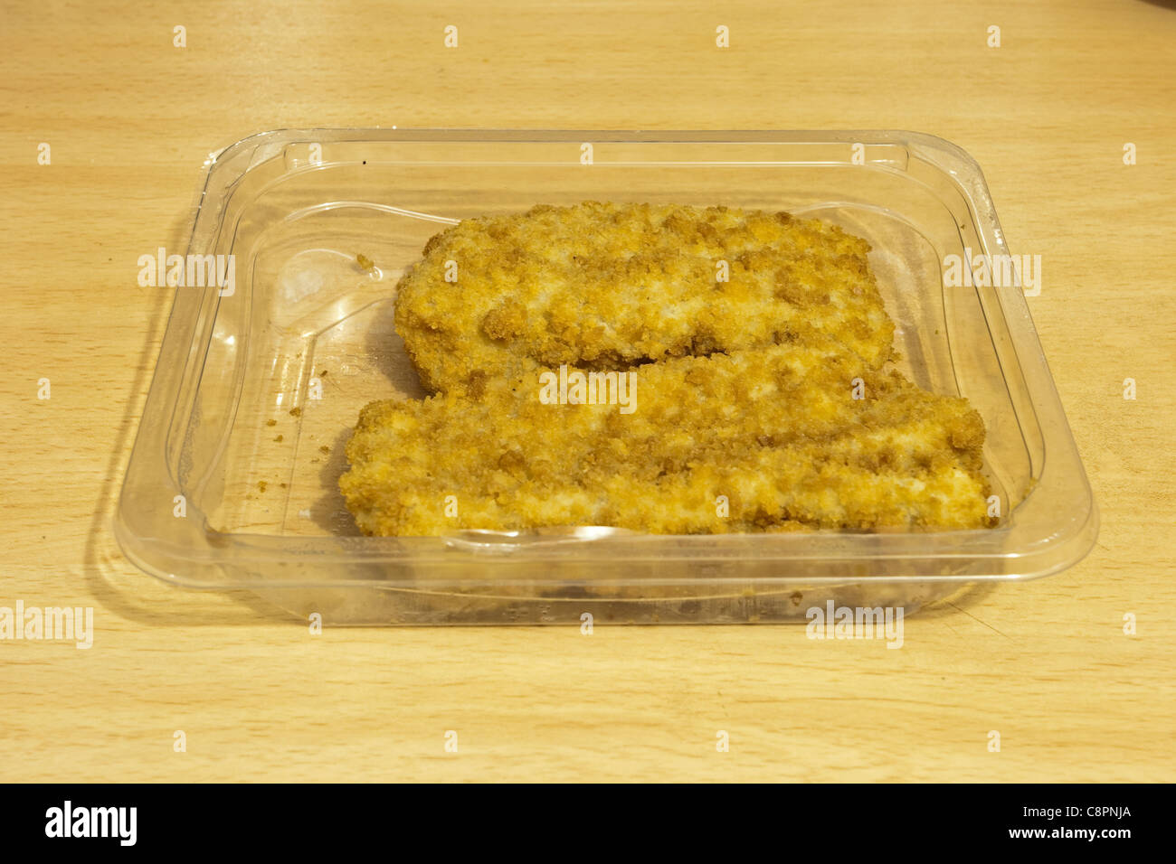 Two breaded haddock fillets Stock Photo Alamy