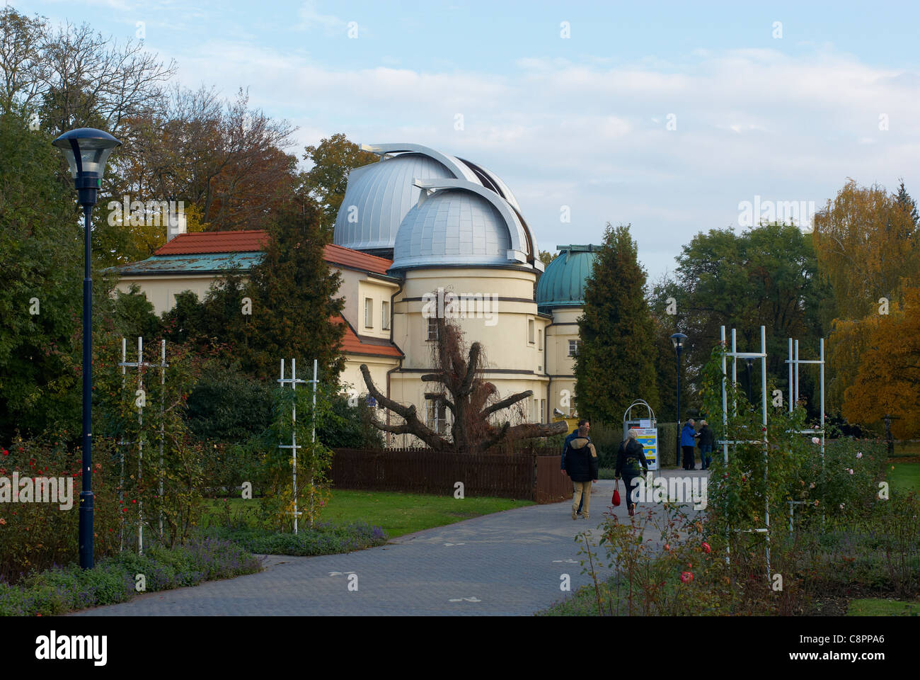 Stefanik´s Observatory, Rose-garden, Petrin Hill, Prague, Czech Republic Stock Photo