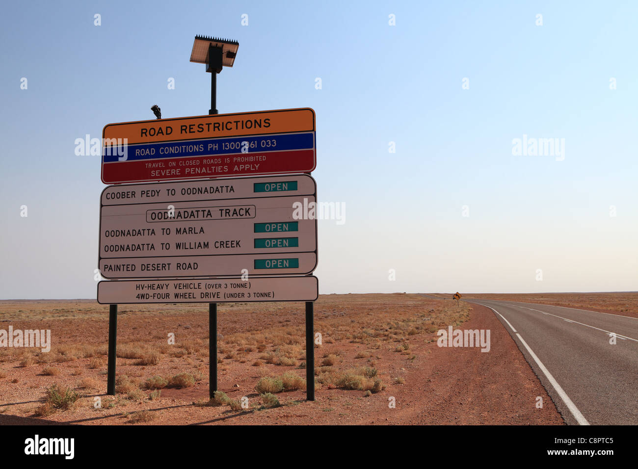 The start of the Oodnadatta Track,