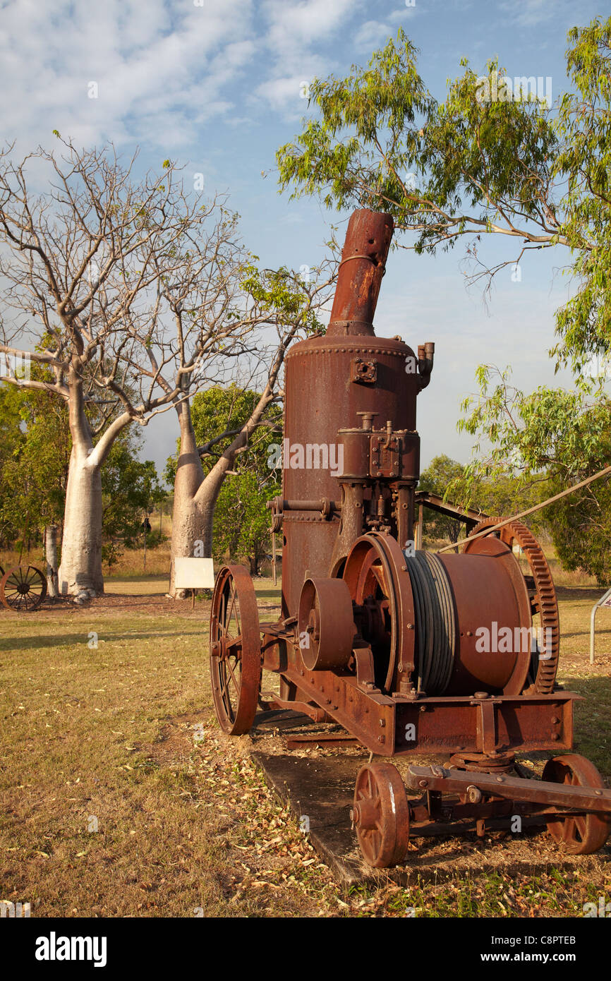 Rusty boiler, historic gold rush relic, Pine Creek, Northern Territory